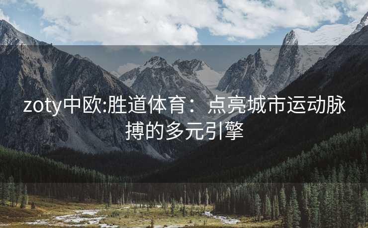 zoty中欧:胜道体育：点亮城市运动脉搏的多元引擎