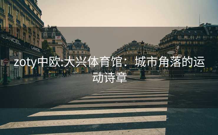 zoty中欧:大兴体育馆：城市角落的运动诗章