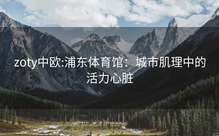 zoty中欧:浦东体育馆：城市肌理中的活力心脏