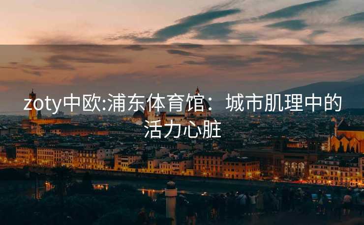 zoty中欧:浦东体育馆：城市肌理中的活力心脏
