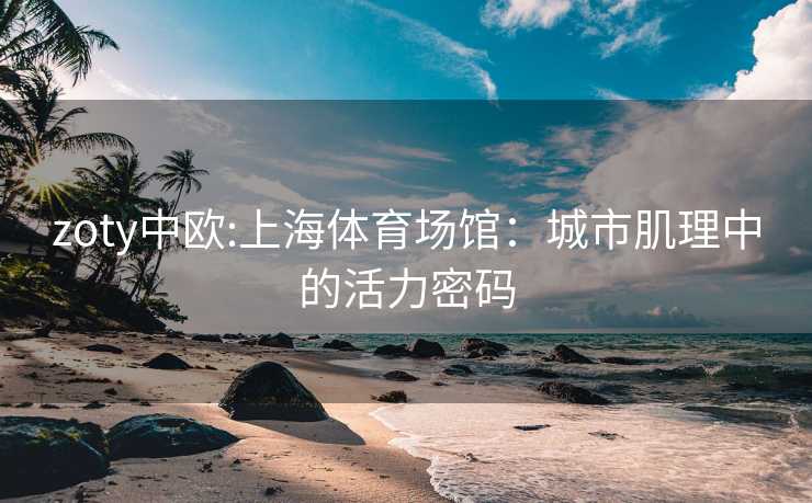 zoty中欧:上海体育场馆：城市肌理中的活力密码