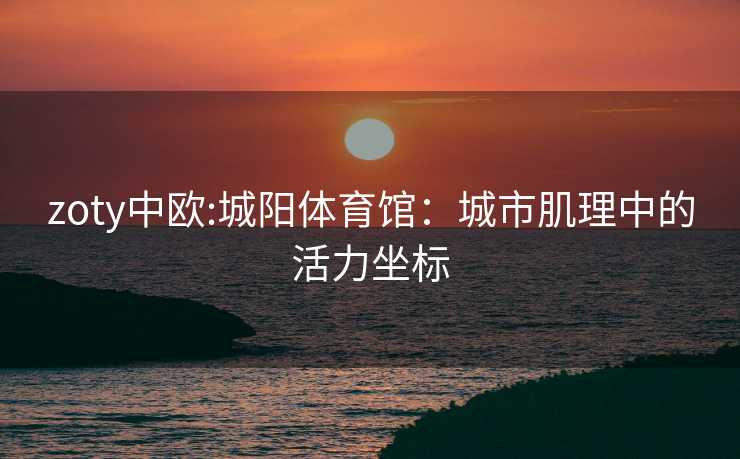 zoty中欧:城阳体育馆：城市肌理中的活力坐标