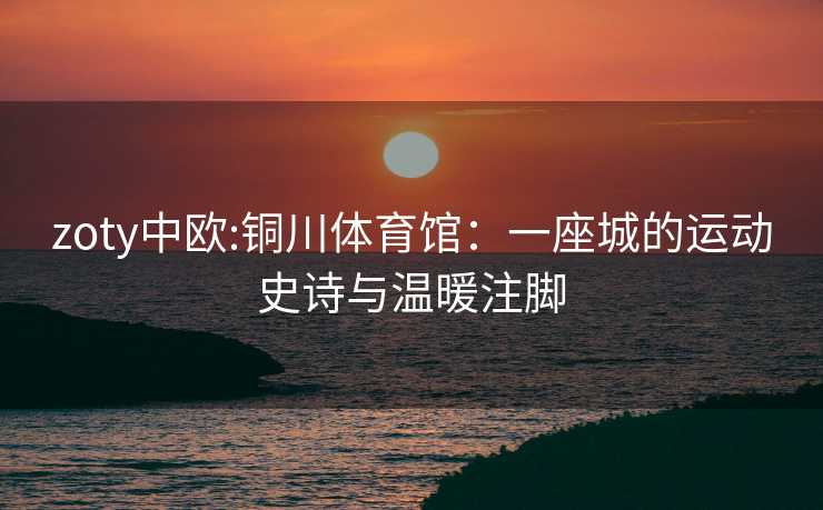 zoty中欧:铜川体育馆：一座城的运动史诗与温暖注脚
