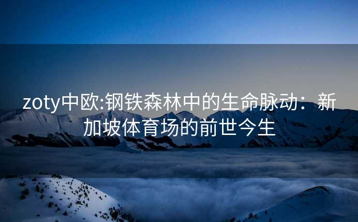 zoty中欧:钢铁森林中的生命脉动：新加坡体育场的前世今生