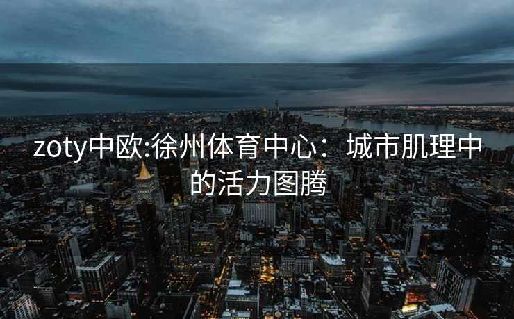 zoty中欧:徐州体育中心：城市肌理中的活力图腾